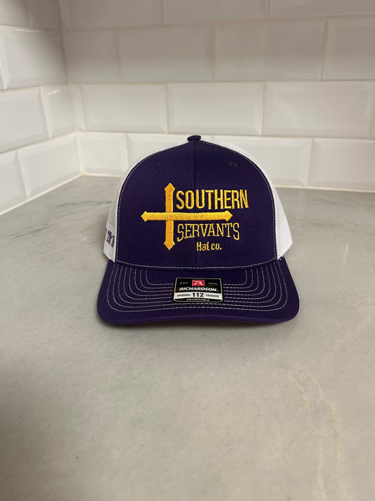 Purple & Gold Mesh Back Trucker Hat